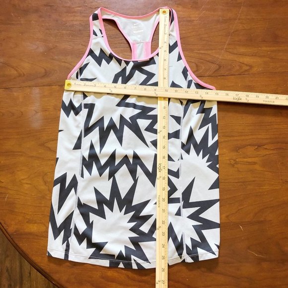 Nike Dri-Fit Pink Grey Patterned Athletic Tank Top - Picture 8 of 8